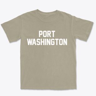 Port Washington New York Classic Block Premium Heavyweight T-shirt