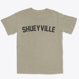 Shueyville Iowa Classic Curve Premium Heavyweight T-shirt