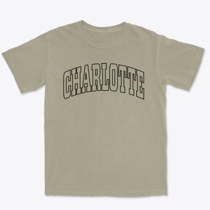 Charlotte North Carolina Trendy Block Premium Heavyweight T-shirt