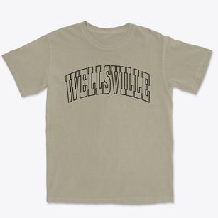 Wellsville Missouri Trendy Block Premium Heavyweight T-shirt