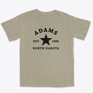 Adams North Dakota Star Premium Heavyweight T-shirt