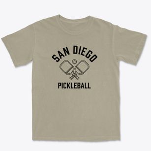 San Diego California Pickleball Premium Heavyweight T-shirt