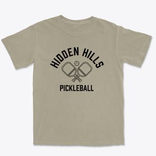 Hidden Hills California Pickleball Premium Heavyweight T-shirt