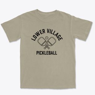 Lower Village Maine Pickleball Premium Heavyweight T-shirt