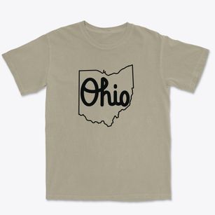  Ohio Script Shape Premium Heavyweight T-shirt
