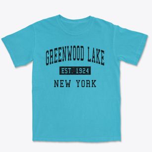 Greenwood Lake New York Classic Established Premium Heavyweight T-shirt