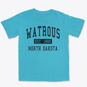 Watrous North Dakota Classic Established Premium Heavyweight T-shirt