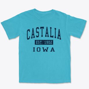 Castalia Iowa Classic Established Premium Heavyweight T-shirt
