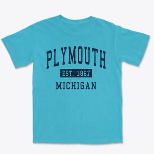 Plymouth Michigan Classic Established Premium Heavyweight T-shirt