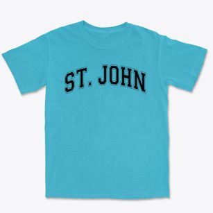 Saint John Lutheran School Varsity Arch Premium Heavyweight T-shirt