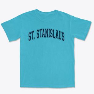 Saint Stanislaus School Varsity Arch Premium Heavyweight T-shirt