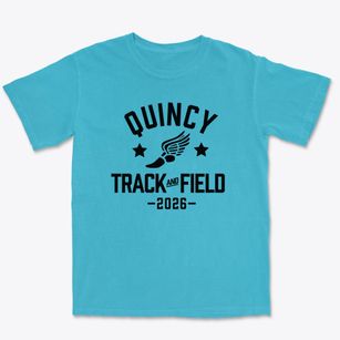 Quincy High School Track and Field Premium Heavyweight T-shirt