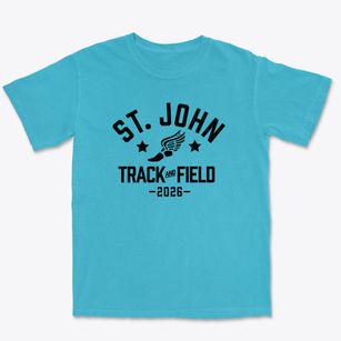 Saint John Lutheran School Track and Field Premium Heavyweight T-shirt