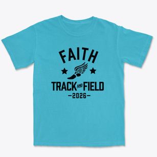 Faith Bible Academy Track and Field Premium Heavyweight T-shirt