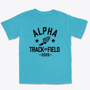 Alpha Elementary School Track and Field Premium Heavyweight T-shirt