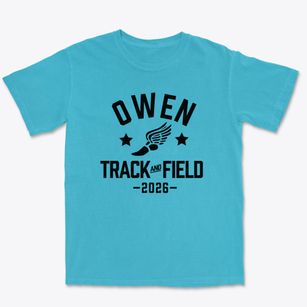 Charles D. Owen High School Track and Field Premium Heavyweight T-shirt