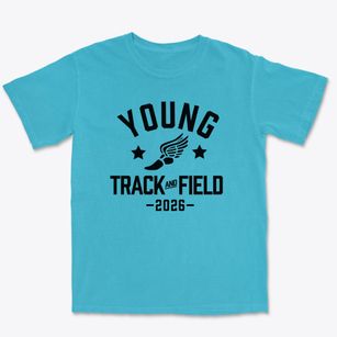 Young High School Track and Field Premium Heavyweight T-shirt