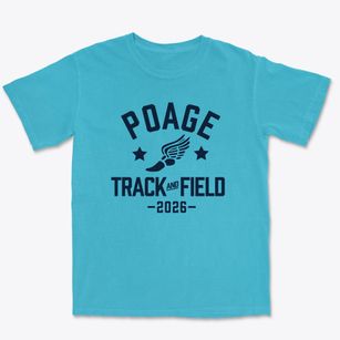 Poage Elementary School Track and Field Premium Heavyweight T-shirt