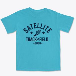 Satellite Academy High School Track and Field Premium Heavyweight T-shirt