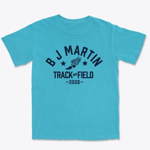 B J Martin Accelerated Learning Academy Track and Field Premium Heavyweight T-shirt