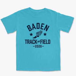 Baden Continuation School Track and Field Premium Heavyweight T-shirt