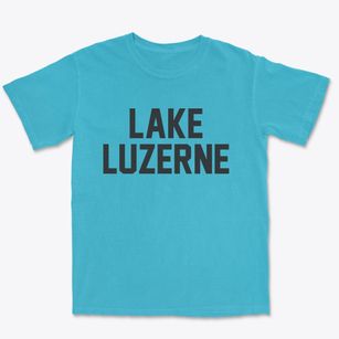 Lake Luzerne New York Classic Block Premium Heavyweight T-shirt