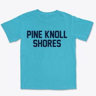 Pine Knoll Shores North Carolina Classic Block Premium Heavyweight T-shirt