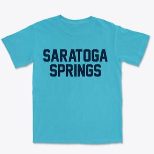 Saratoga Springs New York Classic Block Premium Heavyweight T-shirt