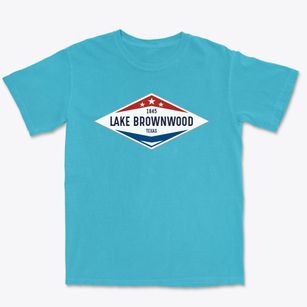 Lake Brownwood Texas Diamond Star Premium Heavyweight T-shirt