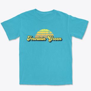 Fountain Green Utah Sublime Sunset Premium Heavyweight T-shirt