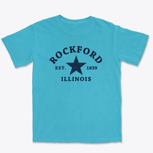 Rockford Illinois Star Premium Heavyweight T-shirt