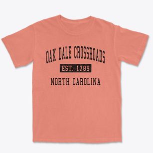 Oak Dale Crossroads North Carolina Classic Established Premium Heavyweight T-shirt
