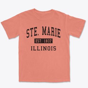 Ste. Marie Illinois Classic Established Premium Heavyweight T-shirt