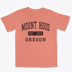 Mount Hood Oregon Classic Established Premium Heavyweight T-shirt