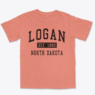 Logan North Dakota Classic Established Premium Heavyweight T-shirt