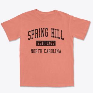 Spring Hill North Carolina Classic Established Premium Heavyweight T-shirt
