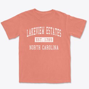 Lakeview Estates North Carolina Classic Established Premium Heavyweight T-shirt