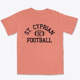 Saint Cyprian School Classic Football Premium Heavyweight T-shirt