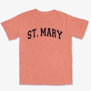 St Mary Parish Varsity Arch Premium Heavyweight T-shirt
