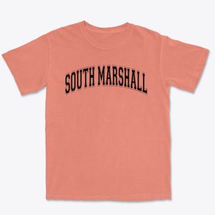 South Marshall Elementary School Varsity Arch Premium Heavyweight T-shirt