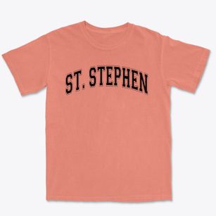 Saint Stephen School Varsity Arch Premium Heavyweight T-shirt
