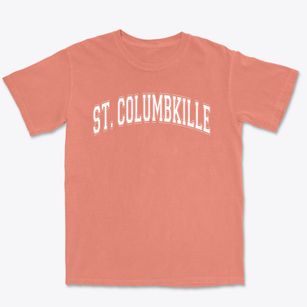 St Columbkille Parish Varsity Arch Premium Heavyweight T-shirt