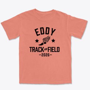 Eddy Middle School Track and Field Premium Heavyweight T-shirt