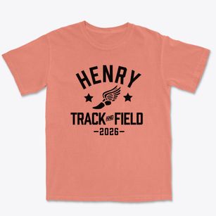 Patrick Henry High School Track and Field Premium Heavyweight T-shirt