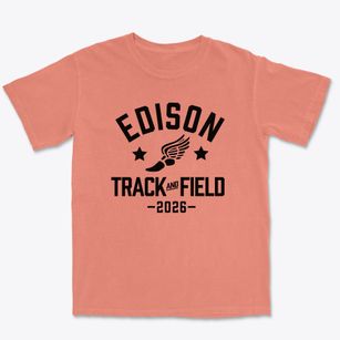 Edison Junior High School Track and Field Premium Heavyweight T-shirt