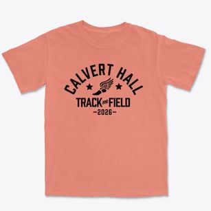Calvert Hall College High School Track and Field Premium Heavyweight T-shirt