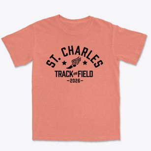 Saint Charles Elementary School Track and Field Premium Heavyweight T-shirt