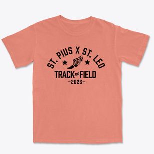Saint Pius X Saint Leo School Track and Field Premium Heavyweight T-shirt