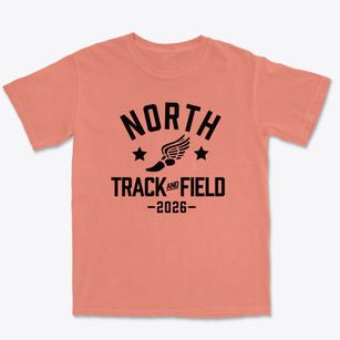 North Middle School Track and Field Premium Heavyweight T-shirt