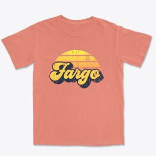 Fargo North Dakota Sublime Sunset Premium Heavyweight T-shirt